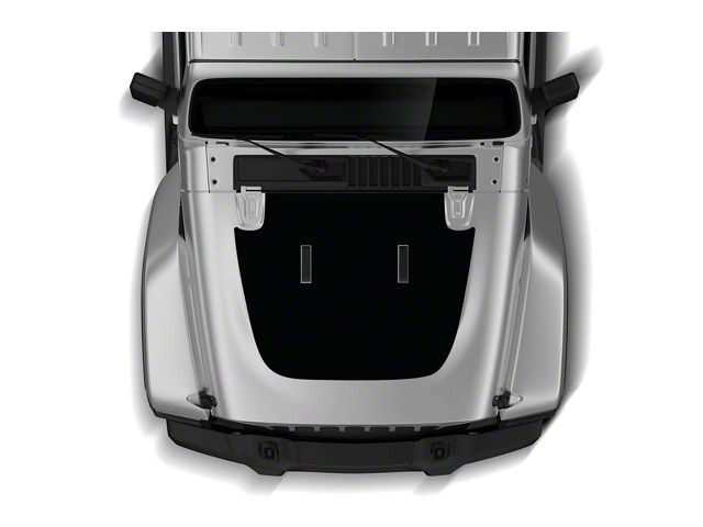Blackout Hood Graphic; Gloss Black (20-24 Jeep Gladiator JT, Excluding Mojave)