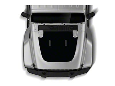 Blackout Hood Graphic; Gloss Black (20-24 Jeep Gladiator JT, Excluding Mojave)