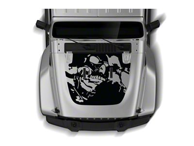 Nightmare Hood Graphic; Gloss Black (18-24 Jeep Wrangler JL, Excluding Rubicon 392)