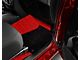 Double Layer Diamond Front and Rear Floor Mats; Base Full Red and Top Layer Black (18-24 Jeep Wrangler JL 4-Door)