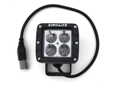 ZRoadz G2 Series 3-Inch Amber LED Pod Light; Flood Beam (Universal; Some Adaptation May Be Required)