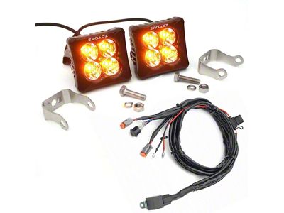 ZRoadz G2 Series 3-Inch Amber LED Pod Lights; Flood Beam (Universal; Some Adaptation May Be Required)