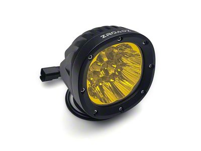 ZRoadz R1 Series 4-Inch Round Amber LED Light; Flood/Spot Beam (Universal; Some Adaptation May Be Required)