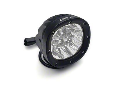 ZRoadz R1 Series 4-Inch Round Bright White LED Light; Flood/Spot Beam (Universal; Some Adaptation May Be Required)