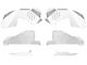 ACE Engineering Front and Rear Inner Fender Kit with Inserts; Cloud White (07-18 Jeep Wrangler JK)