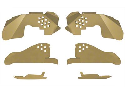 ACE Engineering Front and Rear Inner Fender Kit with Inserts; Military Beige (07-18 Jeep Wrangler JK)