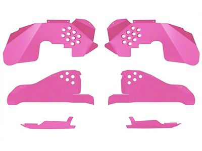 ACE Engineering Front and Rear Inner Fender Kit with Inserts; Pinky (07-18 Jeep Wrangler JK)