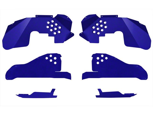 ACE Engineering Front and Rear Inner Fender Kit with Inserts; Southwest Blue (07-18 Jeep Wrangler JK)