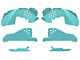 ACE Engineering Front and Rear Inner Fender Kit with Inserts; Tiffany Blue (07-18 Jeep Wrangler JK)