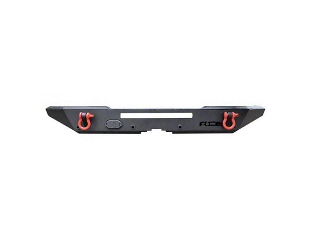 ACE Engineering Halfback Rear Bumper with 20-Inch Light Bar and 7-Pin Factory Tow Plug Provisions; Texturized Black (18-24 Jeep Wrangler JL)