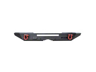 ACE Engineering Halfback Rear Bumper with 20-Inch Light Bar Provision; Texturized Black (18-24 Jeep Wrangler JL)