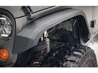 ACE Engineering Narrow Front Fender Flares with Light Provisions; Bare Metal (07-18 Jeep Wrangler JK)