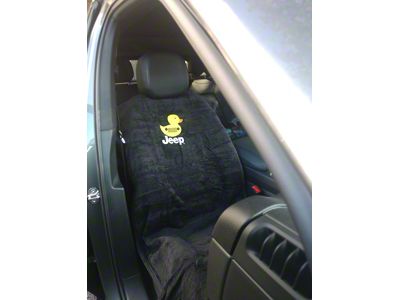 Seat Towel with Jeep Duck Logo; Black (Universal; Some Adaptation May Be Required)