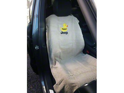 Seat Towel with Jeep Duck Logo; Tan (Universal; Some Adaptation May Be Required)