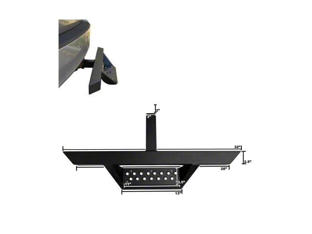 Impact Hitch Step for 2-Inch Receiver; Black (Universal; Some Adaptation May Be Required)