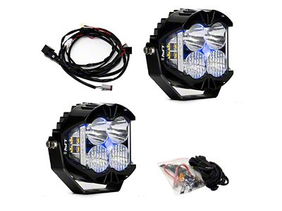 Baja Designs LP4 Pro LED Auxiliary Light Pods with Blue Backlight; Driving/Combo Beam; Clear (Universal; Some Adaptation May Be Required)