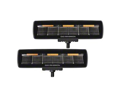 Sixline Blackout Combo Series LED Lights; Flood Beam (Universal; Some Adaptation May Be Required)
