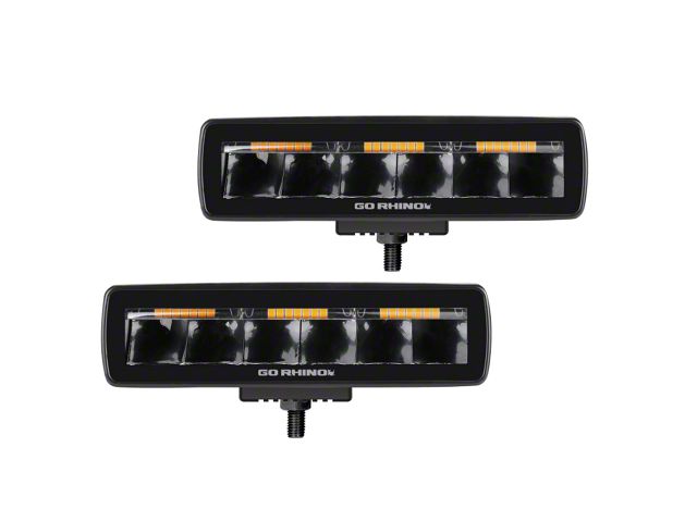 Go Rhino Sixline Blackout Combo Series LED Lights; Spot Beam (Universal; Some Adaptation May Be Required)