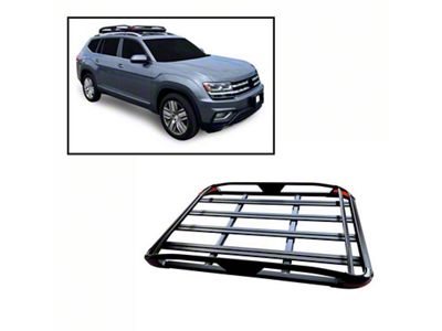 Traveler Roof Rack with Red Reflector; Black; 63-Inch (Universal; Some Adaptation May Be Required)