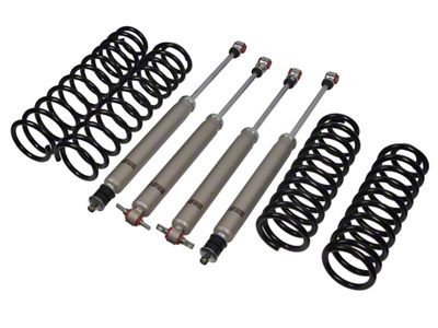 Freedom Offroad 2.50-Inch Front and Rear Lift Springs with Shocks (07-18 Jeep Wrangler JK)