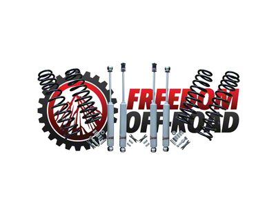 Freedom Offroad 2.50-Inch Front and Rear Lift Springs with Shocks (97-06 Jeep Wrangler TJ)