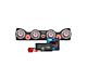DS18 Complete RGB Loaded Sound Bar Package with Metal Grille Marine Speakers; Black Sound Bar with White Speakers (97-06 Jeep Wrangler TJ)