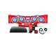 DS18 Complete RGB Loaded Sound Bar Package with Metal Grille Marine Speakers; Red Sound Bar with White Speakers (07-18 Jeep Wrangler JK)
