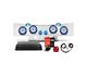 DS18 Complete RGB Loaded Sound Bar Package with Metal Grille Marine Speakers; White Sound Bar with White Speakers (07-18 Jeep Wrangler JK)