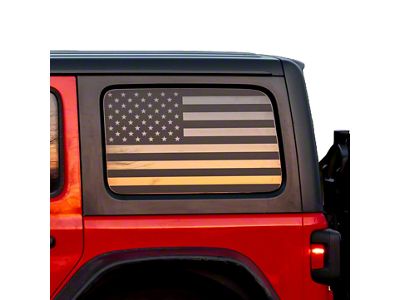 Hard Top American Flag Window Graphic (97-06 Jeep Wrangler TJ, Excluding Unlimited)