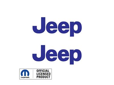 JEEP Side Logo; Blue (97-06 Jeep Wrangler TJ)
