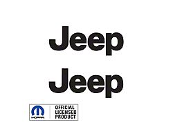 JEEP Side Logo; Gloss Black (97-06 Jeep Wrangler TJ)