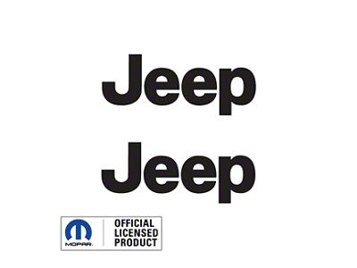 JEEP Side Logo; Gloss Black (97-06 Jeep Wrangler TJ)