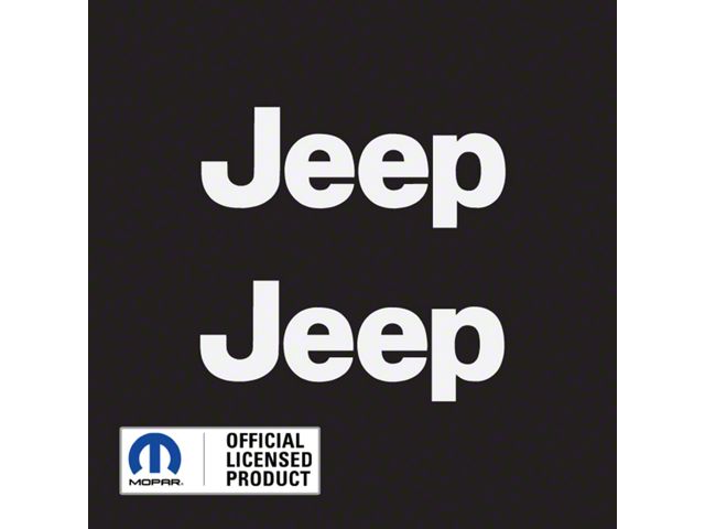 JEEP Side Logo; Gloss White (97-06 Jeep Wrangler TJ)