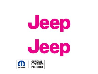 JEEP Side Logo; Hot Pink (97-06 Jeep Wrangler TJ)