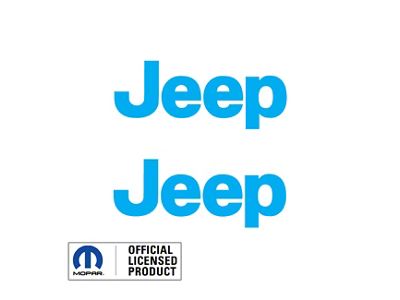 JEEP Side Logo; Light Blue (97-06 Jeep Wrangler TJ)
