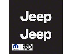 JEEP Side Logo; Matte White (97-06 Jeep Wrangler TJ)
