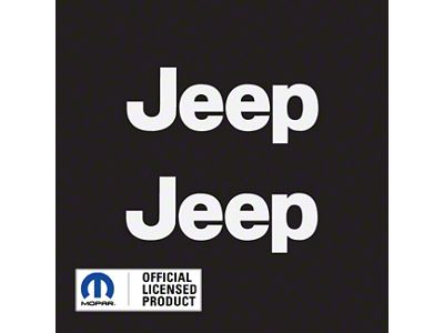 JEEP Side Logo; Matte White (97-06 Jeep Wrangler TJ)