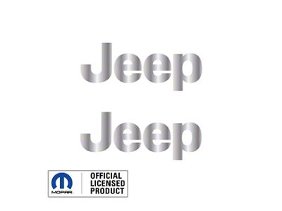 JEEP Side Logo; Metallic Silver (97-06 Jeep Wrangler TJ)