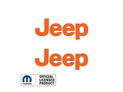 JEEP Side Logo; Orange (97-06 Jeep Wrangler TJ)