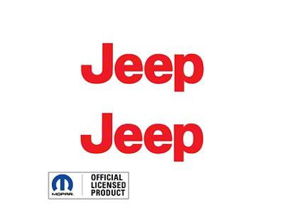 JEEP Side Logo; Red (97-06 Jeep Wrangler TJ)
