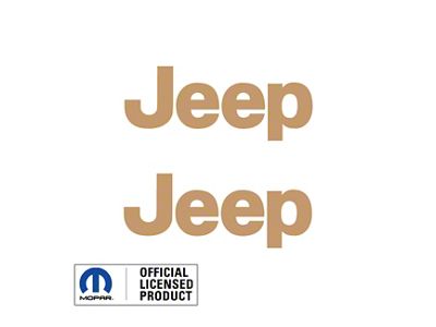 JEEP Side Logo; Tan/Beige (97-06 Jeep Wrangler TJ)