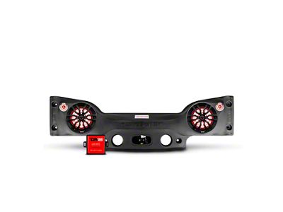 DS18 Plug and Play RGB Loaded Sound Bar Package with Plastic Grille Marine Speakers; Black Sound Bar with Black Speaker Grilles (07-18 Jeep Wrangler JK)
