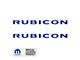 RUBICON Hood Decal; Blue (97-18 Jeep Wrangler TJ & JK)