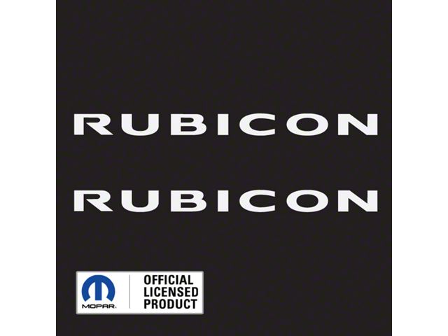 RUBICON Hood Decal; Gloss White (97-18 Jeep Wrangler TJ & JK)