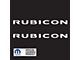 RUBICON Hood Decal; Gloss White (97-18 Jeep Wrangler TJ & JK)
