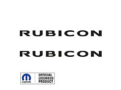 RUBICON Hood Decal; Matte Black (97-18 Jeep Wrangler TJ & JK)