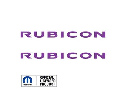 RUBICON Hood Decal; Purple (97-18 Jeep Wrangler TJ & JK)