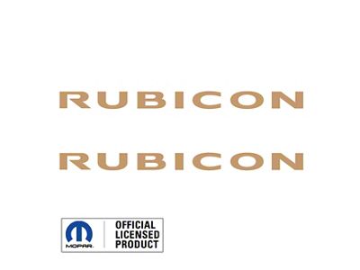 RUBICON Hood Decal; Tan/Beige (97-18 Jeep Wrangler TJ & JK)