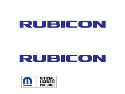 RUBICON Hood Graphic; Blue (07-18 Jeep Wrangler JK)