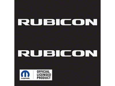 RUBICON Hood Graphic; Gloss White (07-18 Jeep Wrangler JK)